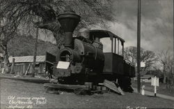 Old Mining Engine, Coulterville, California Postcard Postcard Postcard