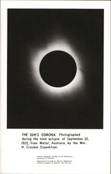 The Sun's Corona Astronomy Postcard Postcard Postcard