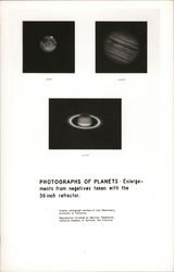 Photographs of Planets - Mars, Jupiter and Saturn Postcard