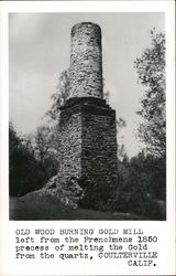 Old Wood Burning Gold Mill Postcard