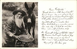 Peter Voiss and LaMae (Donkey) Goldpanning Postcard