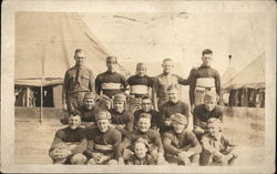 Military Football Team Postcard