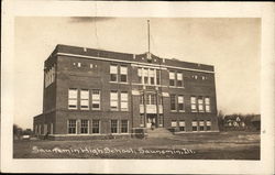 Saunemin High School Illinois Postcard Postcard Postcard