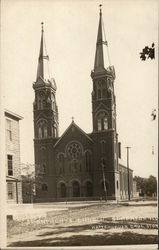 St. Anthony's Church and Hattenbuer Drug Store Streator, IL Postcard Postcard Postcard