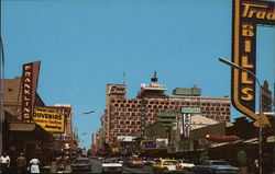 Fremont Street Scene of Casinos Las Vegas, NV Postcard Postcard Postcard