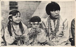 Pow Wow Time. Indian Children, Mesquakie Indian Settlement Native Americana Postcard Postcard Postcard