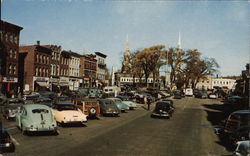 Main Street and Central Square Keene, NH Postcard Postcard Postcard