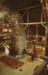 Old Faithful Inn Lobby, Yellowstone National Park Postcard