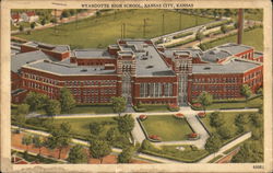 Bird's Eye View of Wyandotte High School Postcard