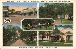 All States Court and Tourist Camp St. Petersburg, FL Postcard Postcard Postcard