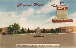 Cheyenne Motel Wyoming Postcard Postcard Postcard