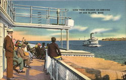 View from Steamer on Arriving at Oak Bluffs, Mass. Postcard