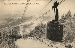 Cannon Mt. Aerial Tramway, White Mountains, In Winter Postcard