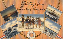 Greetings from Groton Long Point, Conn. Postcard