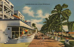 Garden Room and Ocean Promenade, Wofford Hotel Postcard