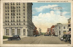 Winchester Avenue Looking West Ashland, KY Postcard Postcard Postcard