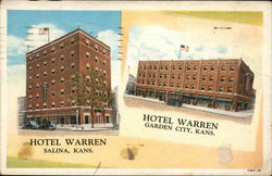 Hotel Warren Salina, KS Postcard Postcard Postcard