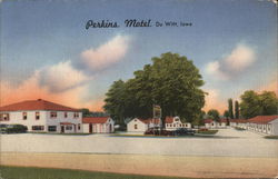 View of Perkins Motel De Witt, IA Postcard Postcard Postcard