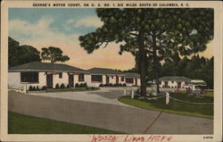 George's Motor Court Columbia, SC Postcard Postcard Postcard