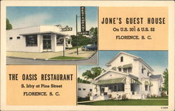 Jones Guest House and The Oasis Restaurant Postcard