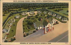 Pat's Cottage Court, Member of United Motor Courts of America Postcard