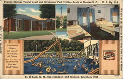 Pocalla Springs Tourist Court and Swimming Pool Postcard