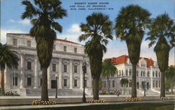 County Court House and Hall of Records Postcard