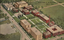 Aerial View of the University of Akron Postcard