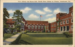 Library and Bryan Hall, Florida State College for Women Tallahassee, FL Postcard Postcard Postcard