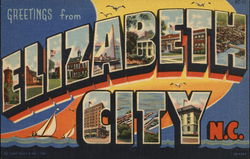 Greetings from Elizabeth City Postcard