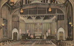 Chicago Temple (First Methodist) - Sanctuary Illinois Postcard Postcard Postcard