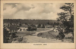 Panorama of Town Flagstaff, AZ Postcard Postcard Postcard