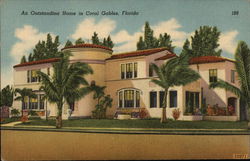 Street View of an Outstanding Home Coral Gables, FL Postcard Postcard Postcard