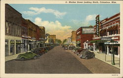 Market Street Looking North Columbus, MO Postcard Postcard Postcard