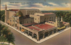 Bird's Eye View of Shrine Mosque and Fox Theatre Atlanta, GA Postcard Postcard Postcard