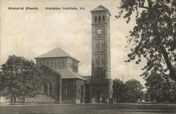 Street View of Memorial Church at Hampton Institute Postcard