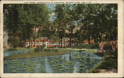 Lily Pond and Tabernacle Winona Lake, IN Postcard Postcard Postcard