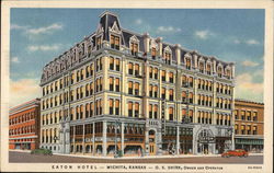 Eaton Hotel, In The Heart of Wichita Kansas Postcard Postcard Postcard