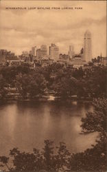 Minneapolis Loop Skyline from Loring Park Postcard