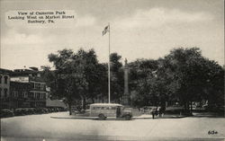 Cameron Park Looking West on Market Street Sunbury, PA Postcard Postcard Postcard