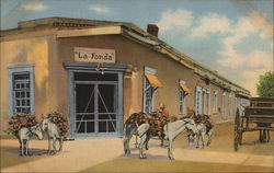 Ancient La Fonda Santa Fe, NM Postcard Postcard Postcard