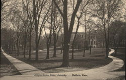 Campus Scene, Baker University Baldwin, KS Postcard Postcard Postcard