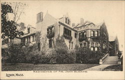 Residence of Mr. John Sloane Lenox, MA Postcard Postcard Postcard