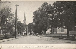 South Street From RR Track Milford, NH Postcard Postcard Postcard