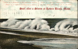 Surf After a Storm Revere Beach, MA Postcard Postcard Postcard