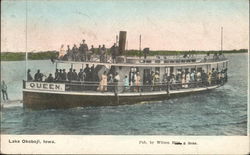 Steamer "Queen", Lake Okoboji Iowa Postcard Postcard Postcard