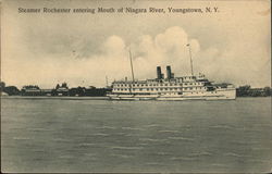 Steamer Rochester Entering Mouth of Niagara River Youngstown, NY Postcard Postcard Postcard