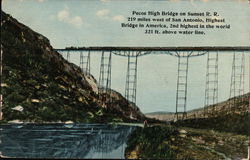 Pecos High Bridge on Sunset RR Postcard