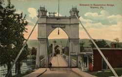 Entrance to Suspension Bridge Postcard