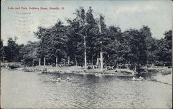 Lake and Park, Soldiers Home Postcard